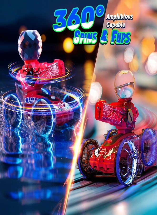 Zappyway Spider Amphibious Remote Control Car for Boys Kids - 4WD Waterproof 2.4 GHz 360°Rotation RC Stunt Car - Water and Land Pool Toys Cars for 4 5 6 7 8 9 10 Year Old Boys Christmas Birthday Gifts - Image 5
